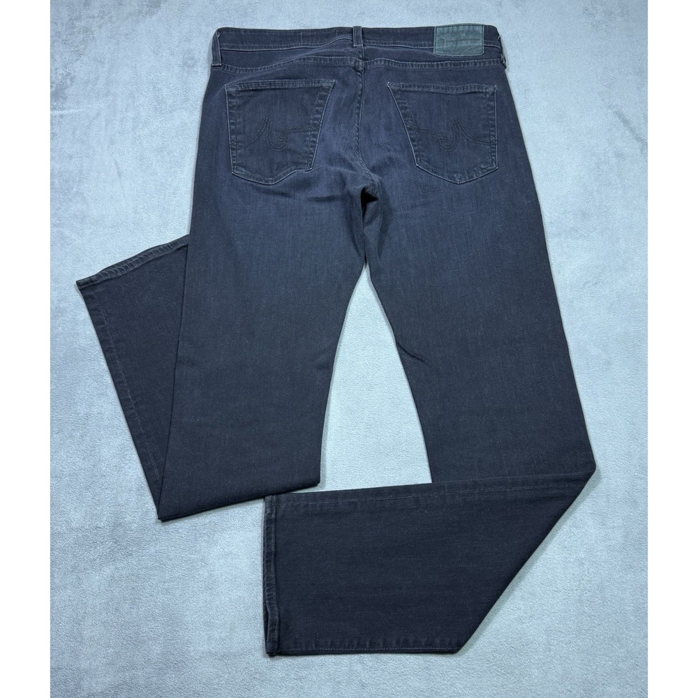 AG Adriano Goldschmied Mens 34x34 The Matchbox Slim Straight Black Made In USA - Picture 4 of 9